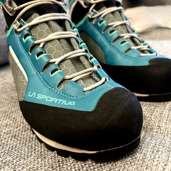 EUC La Sportiva Trango Tower GTX Womens 7.5 Mountaineering Boots GoreTex Emerald - Picture 11 of 16